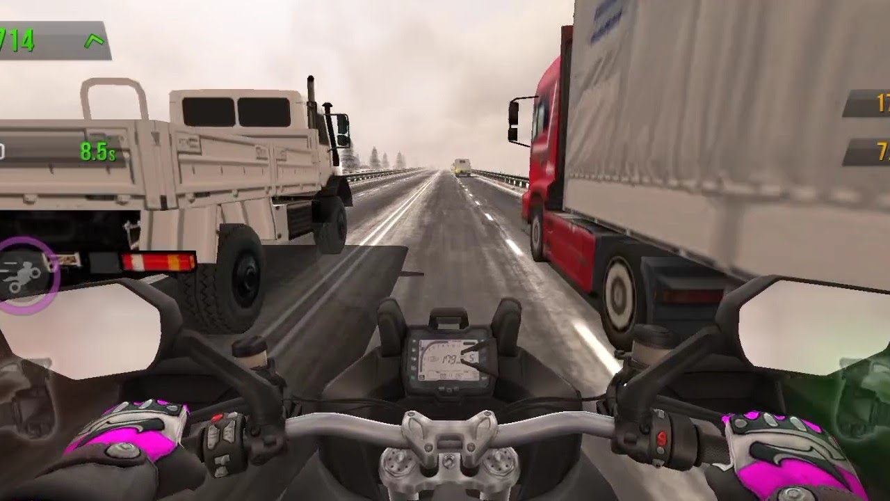 DCT Traffic Rider Moto Racing  Game Winter Time😳 