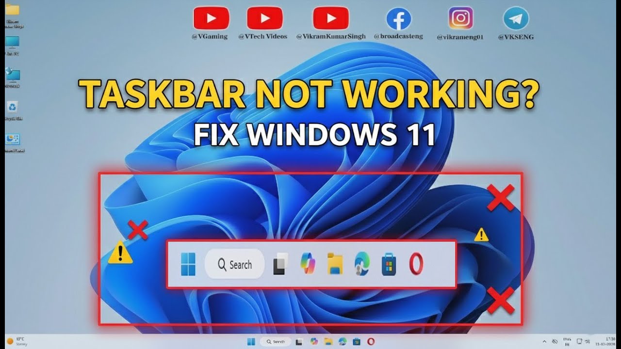 How To Fix Windows 11 Taskbar Not Working - YouTube