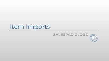 Item Imports in SalesPad Cloud