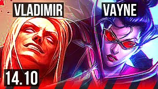 VLADIMIR vs VAYNE (TOP) | 8/1/5, 7 solo kills, Godlike, 600+ games | BR Grandmaster | 14.10