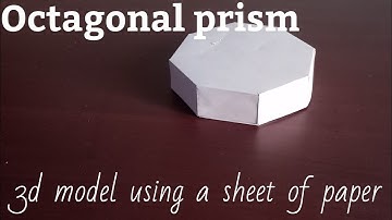 Octagonal Prism | Paper maths model 3d octagon geometrical shapes gift box origami