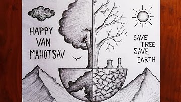 Save Trees Save Earth Drawing Beautiful India