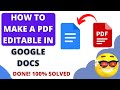 How to Edit a PDF in Google Docs?