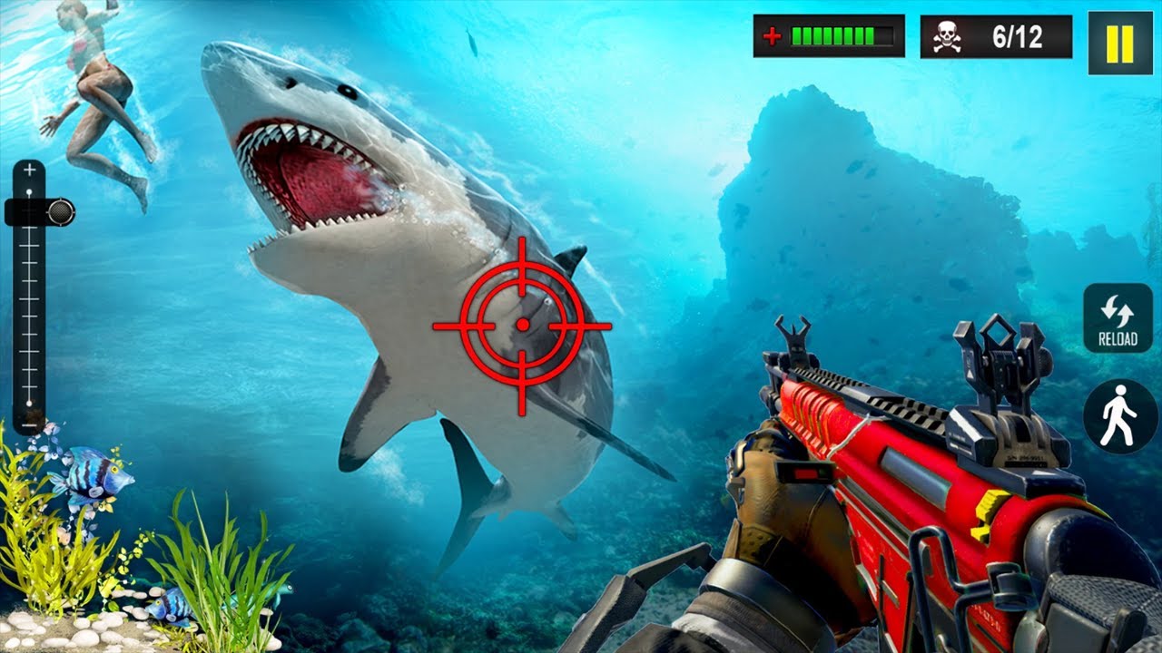 Whale Shark Attack FPS Sniper - Shark Hunting Levels 1 to 9 Android gameplay