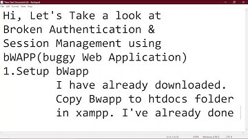bWAPP Setup & Broken Authentication & Session Management