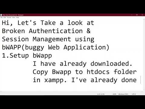 bWAPP Setup & Broken Authentication & Session Management