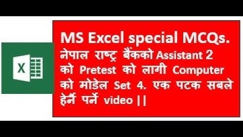 NRB Pretest - Computer model set 4 (MS Excel Special)