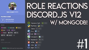 Discord.JS v12 - Ep. 19 - Role Reaction Bot Tutorial w/ MongoDB - Part 1