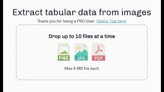 DEMO - Convert images to Excel or Google Spreadsheets