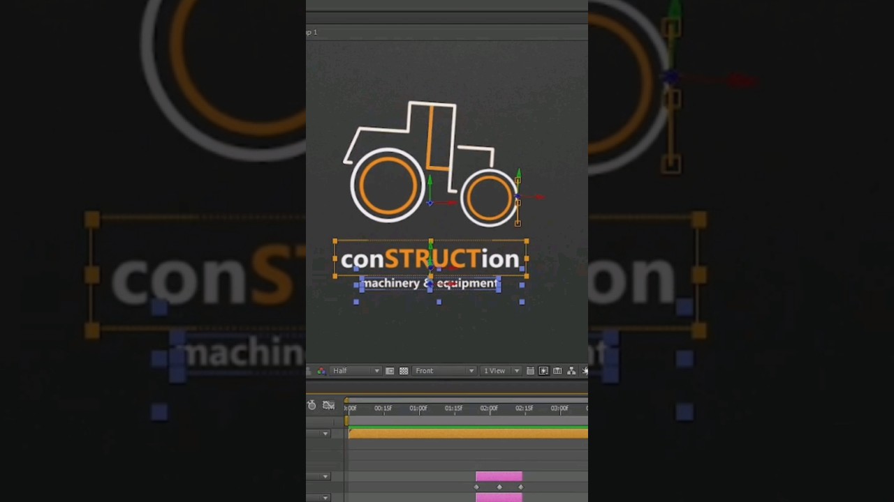 Animasi Logo Bisnis Konstruksi | Logo Animation 2D | After Effect | Construction Logo 