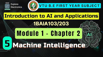 M1 L5 Hoofdstuk 2 Machine-intelligentie | Inleiding tot AI | VTU Eerste Semester 1BAIA103/203