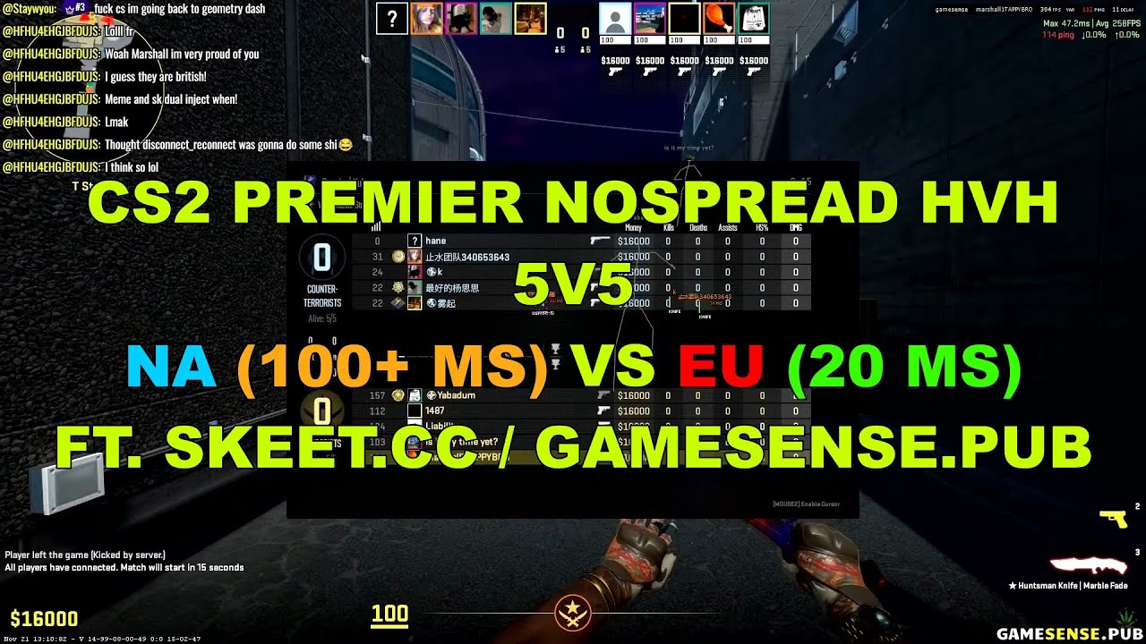 CS2 PREMIER NOSPREAD HVH 5V5 FT. SKEET.CC / GAMESENSE.PUB