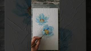 Aquarel auf Transparentpapier. Himalaya Blauer Mohn.