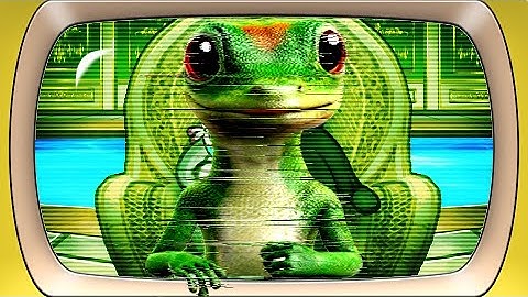 The Geico gecko plays tetris