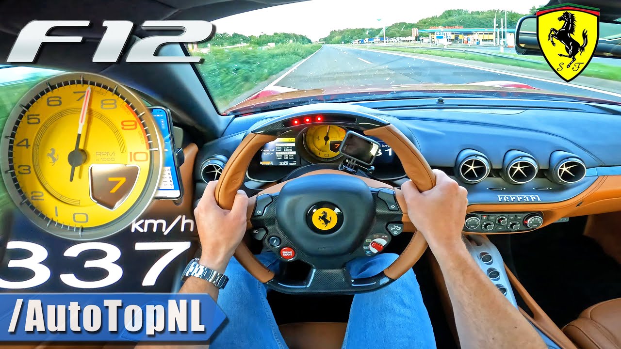 FERRARI F12 *337km/h* on AUTOBAHN by AutoTopNL YouTube