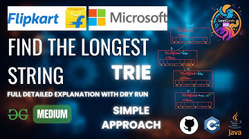 Find the longest string | GfG POTD | 10-07-2025 | GfG Problem of the day | GeeksforGeeks