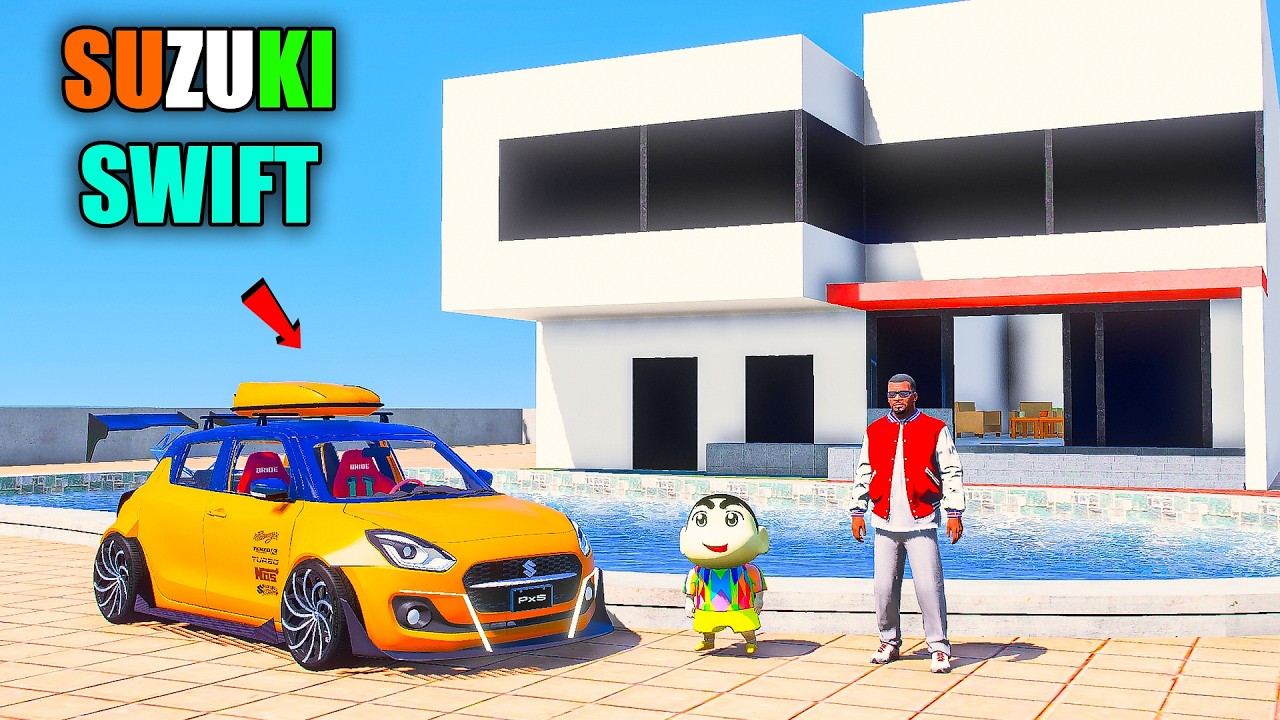 Franklin & Shinchan Buy Modified Indian Suzuki Swift Car in Indian Bike Driving 3D