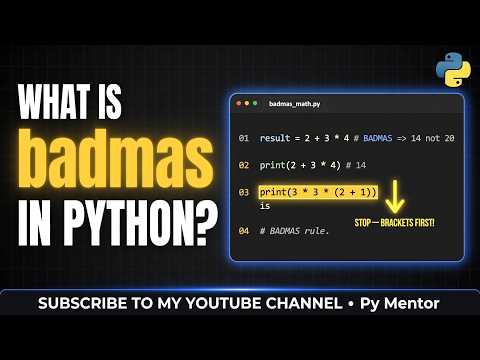 BODMAS in Python – The #1 Rule Every Beginner MUST Know! #pythontutorial #viral