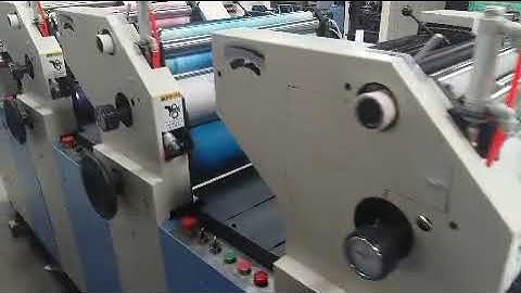 video of 4 color offset printing the leaflet