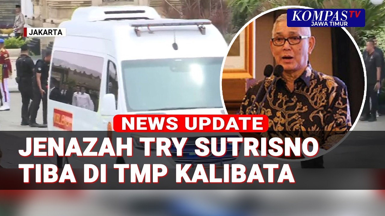 Mobil Jenazah Wapres ke-6 RI Try Sutrisno Tiba di Taman Makam Pahlawan Kalibata