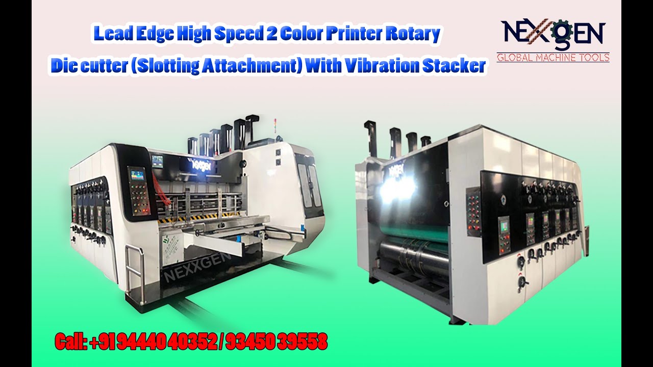 2 Color Lead Edge Printer Die Cutter with Slotter in UP Bariley YouTube