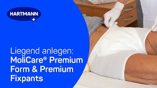 Inkontinenzvorlage im Liegen anlegen: MoliCare® Premium Form & MoliCare® Premium Fixpants