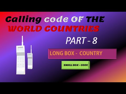 📞☎☏📱 Calling Code Of The World Countries 📞☎☏📱 part 8