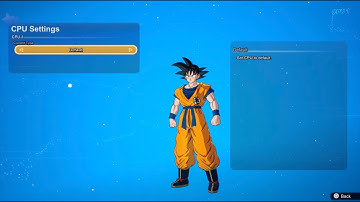 DRAGON BALL: Sparking! ZERO CPU Settings