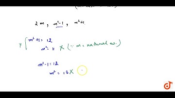Find a Pythagorean triplet in which one member is 12....
