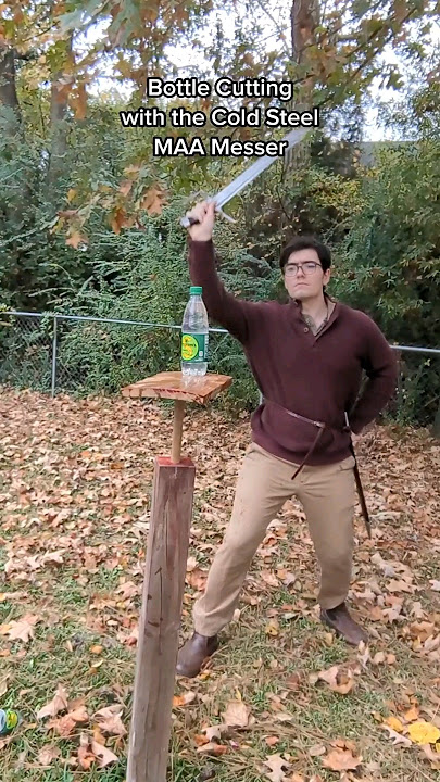 Cold Steel MAA Messer Bottle Cutting