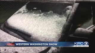 VIDEO: Team coverage of snow as cities around Puget Sound prepare for possibility of heavier snow