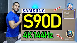 SAMSUNG S90D QD OLED: РАСПАКОВКА И ПОЛНЫЙ ОБЗОР / Smart TV 4K HDMI 2.1 144 Гц VRR HDR