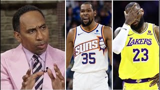 Suns \& Lakers are the WORST team in NBA Playoffs! - Stephen A. claims Kevin Durant \& LeBron are DONE