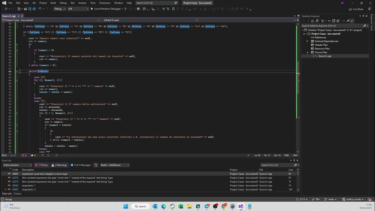 C++ Programma Cassa - Correzione live - YouTube