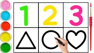 Learn Shapes, Numbers, colors for kids | Counting 1 to 100, count 123 | Learning videos for Toddlers