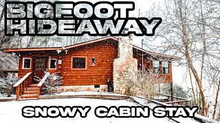 BIGFOOT HIDEAWAY IN THE SNOW Cabin In The Smokies OVERNIGHT FAMILY EXPERIENCE CABIN STAY