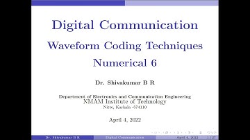 Waveform Coding Techniques: Numerical 6