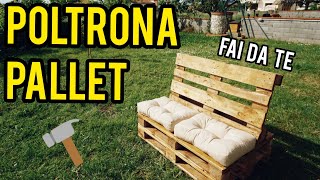 DIVANO/PANCHINA CON PALLET, costruire una bella POLTRONA con 3 PALLET, in pochi passaggi! [SUB: Eng]