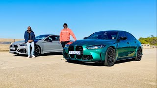 BMW M3 (G80) VS Audi RS5 2021 года — БРУТАЛЬНЫЕ дрэг-рейсинг.