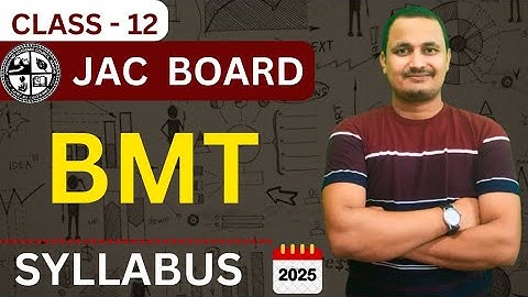 Bmt syllabus 2025/bmt class 12/jac board bmt syllabus/bmt by rahul commerce academy/#bmt