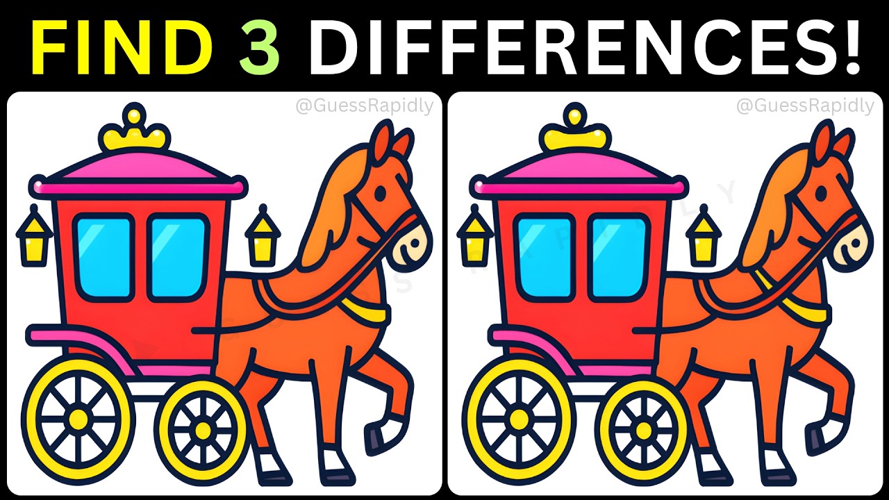 🔍Sharp Minds Will Find Three Differences⏰【#506 Brain Game Challenge Find 3 Differences】