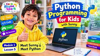 🐍💻 PYTHON PROGRAMMING FOR KIDS WITH SUNNY🌟 | MODULE 1 — WELCOME TO PYTHON📘 LESSON 5