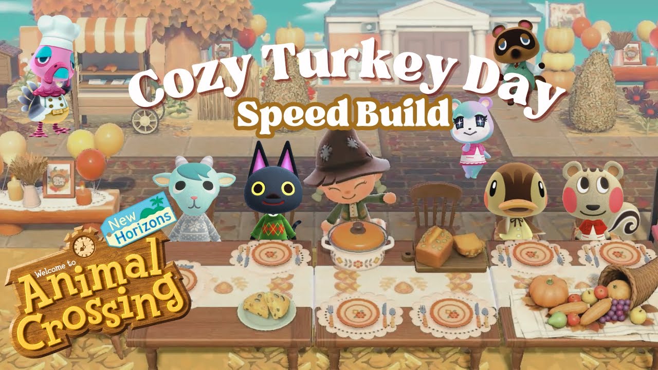 Cozy Turkey Day Feast Speed Build Using 2.0 Items! Animal Crossing New