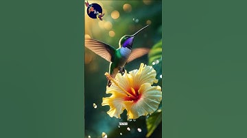 Hummingbird in Action | Sipping Nectar in Slow Motion Beauty #ai #birds #vibrantbirds #cute #art