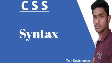 CSS Syntax | CSS Tutorial In Hindi