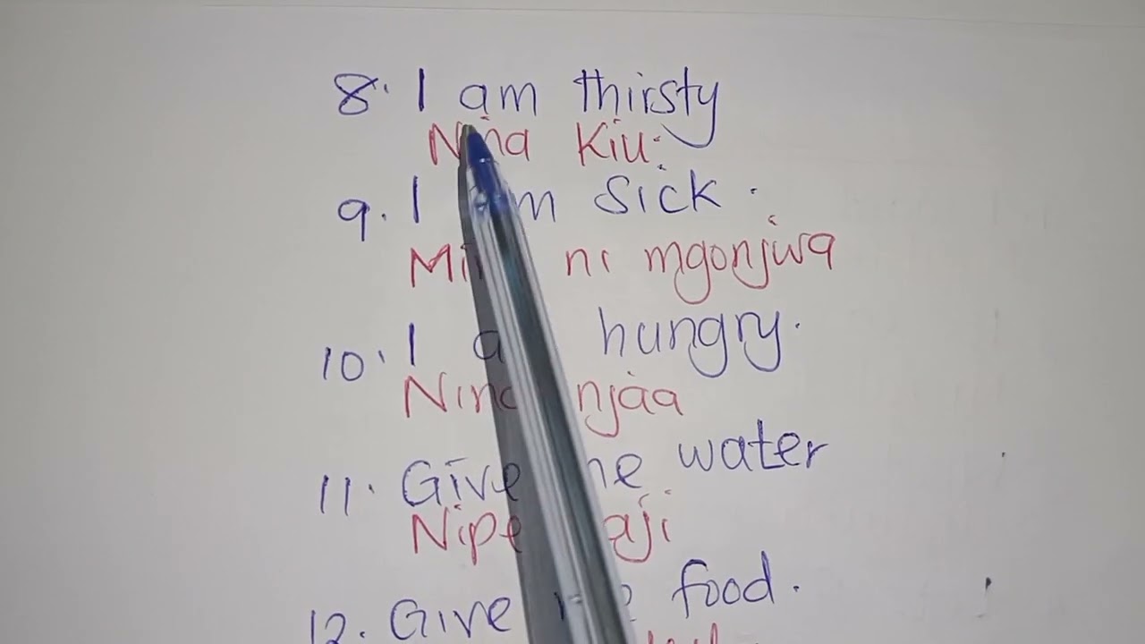 30 Daily Swahili phrases. Swahili for beginners.