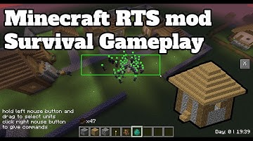 Minecraft real-time strategy mod! Survival Gameplay demo | MineFortress