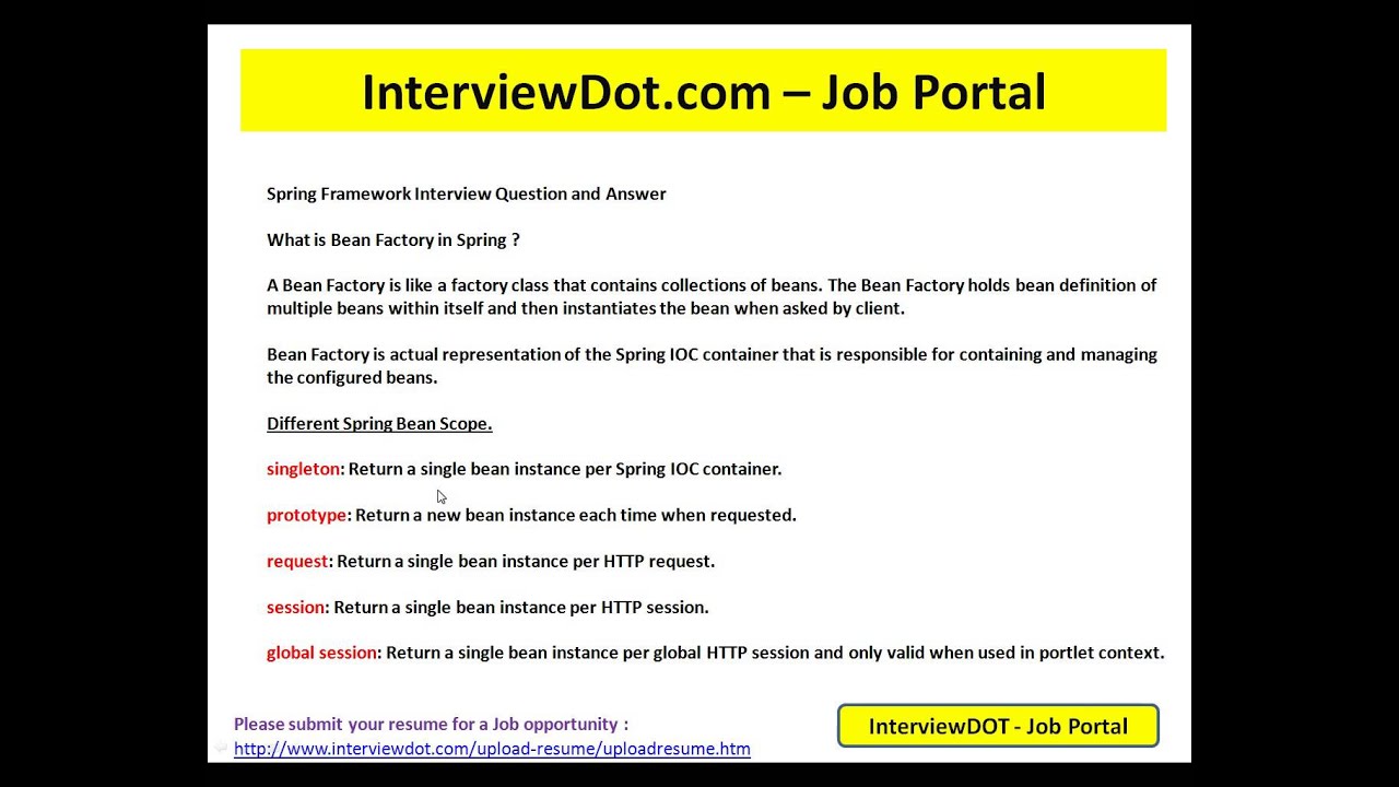 WHAT IS BEAN FACTORY IN SPRING YouTube