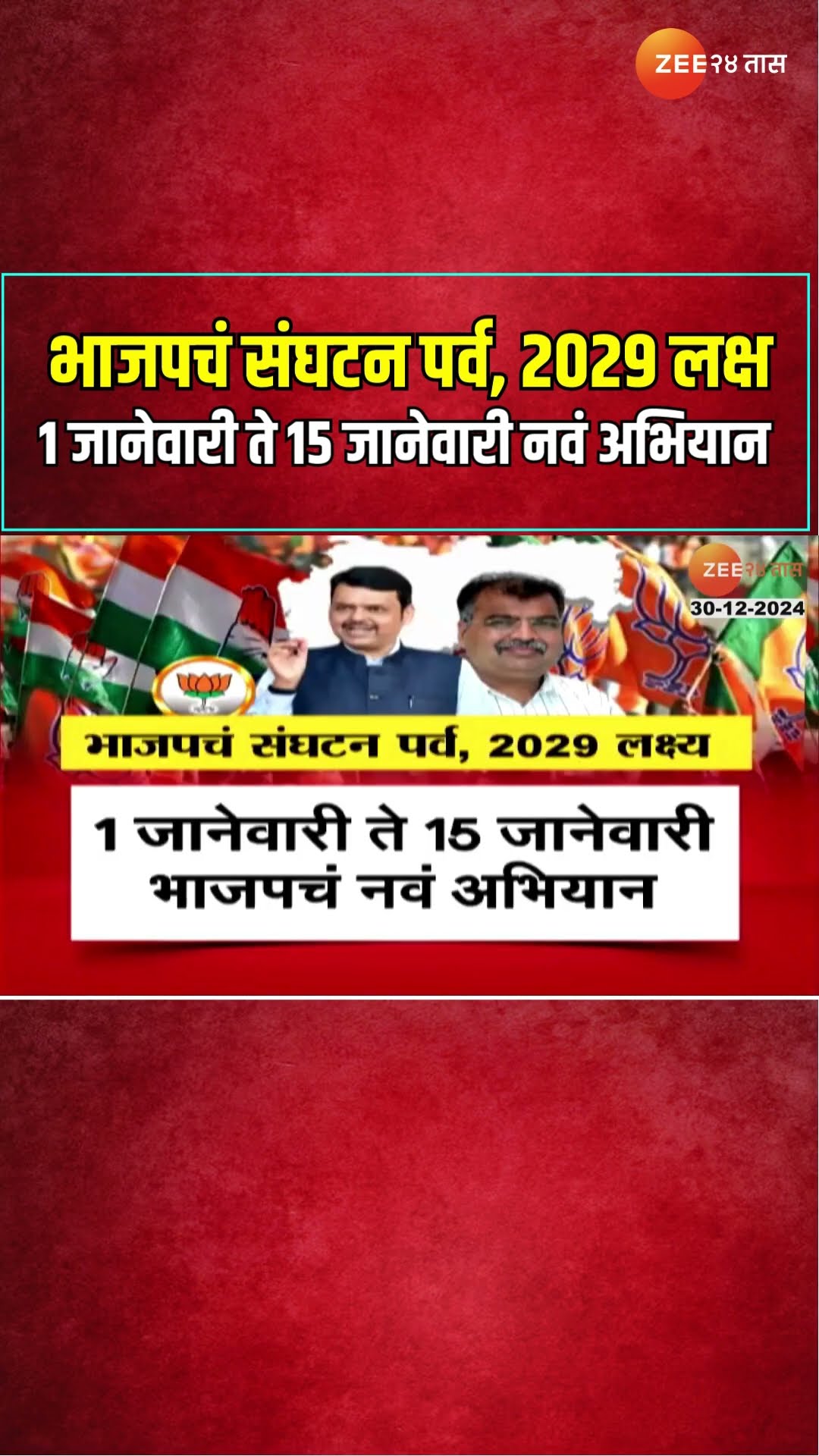 BJP | भाजपचं संघटन पर्व, 2029 लक्ष ; 1 जानेवारी ते 15 जानेवारी नवं अभियान