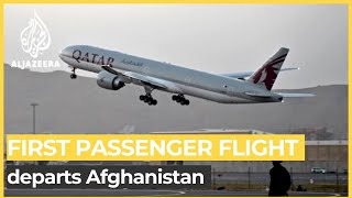 First passenger flight departs Afghanistan since US withdrawal screenshot 2